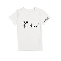 It is finished T-shirt wit voorkant